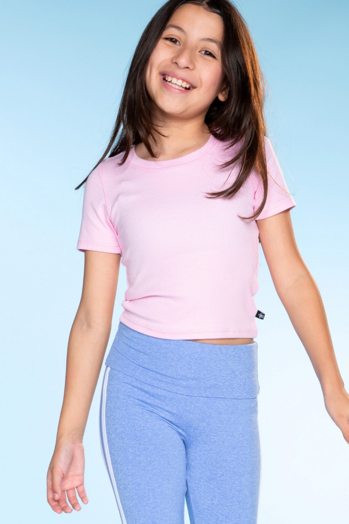 Simply Soft Luxe Foldover Flare - Black White Stripe