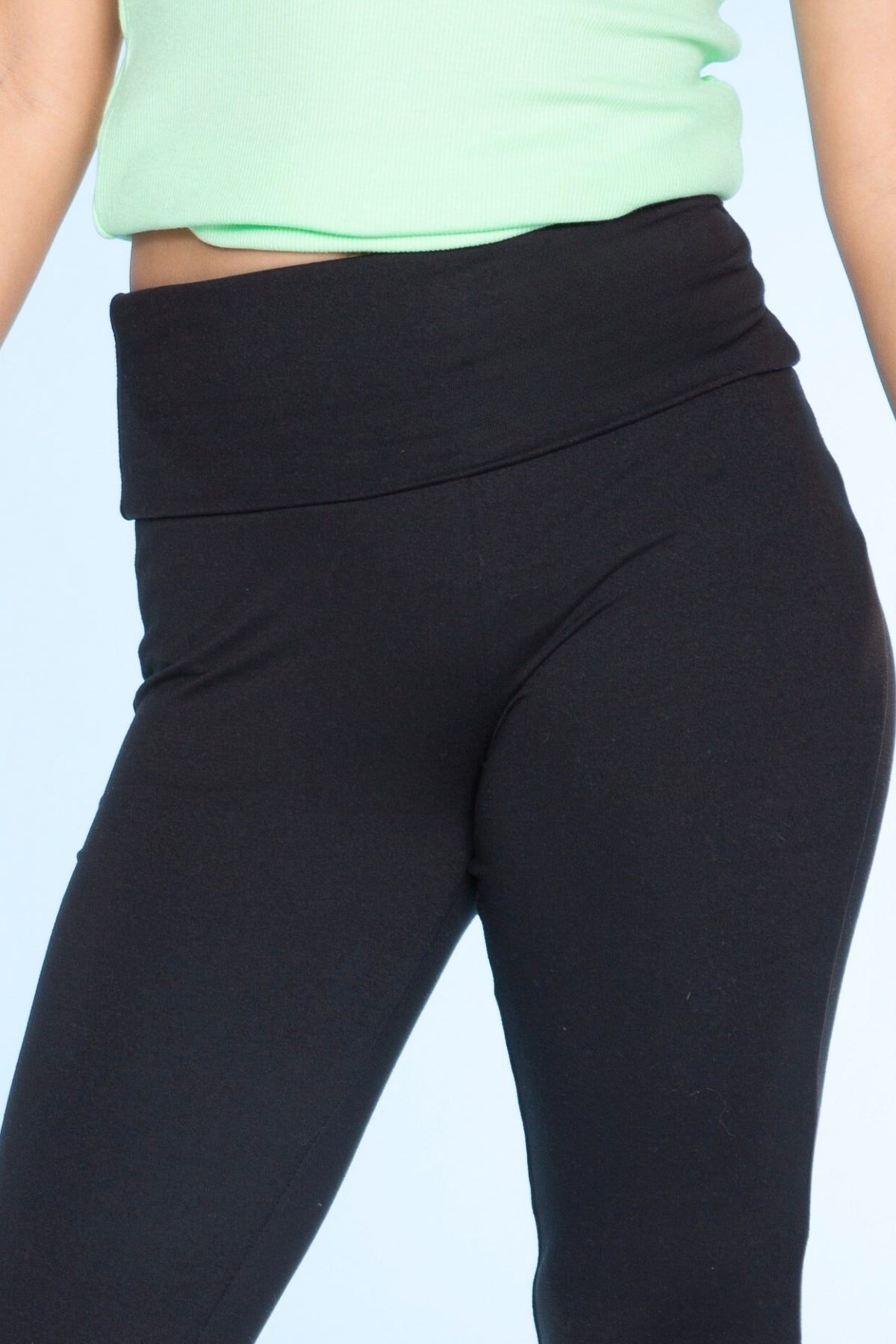 Simply Soft Luxe Foldover Flare - Black White Stripe