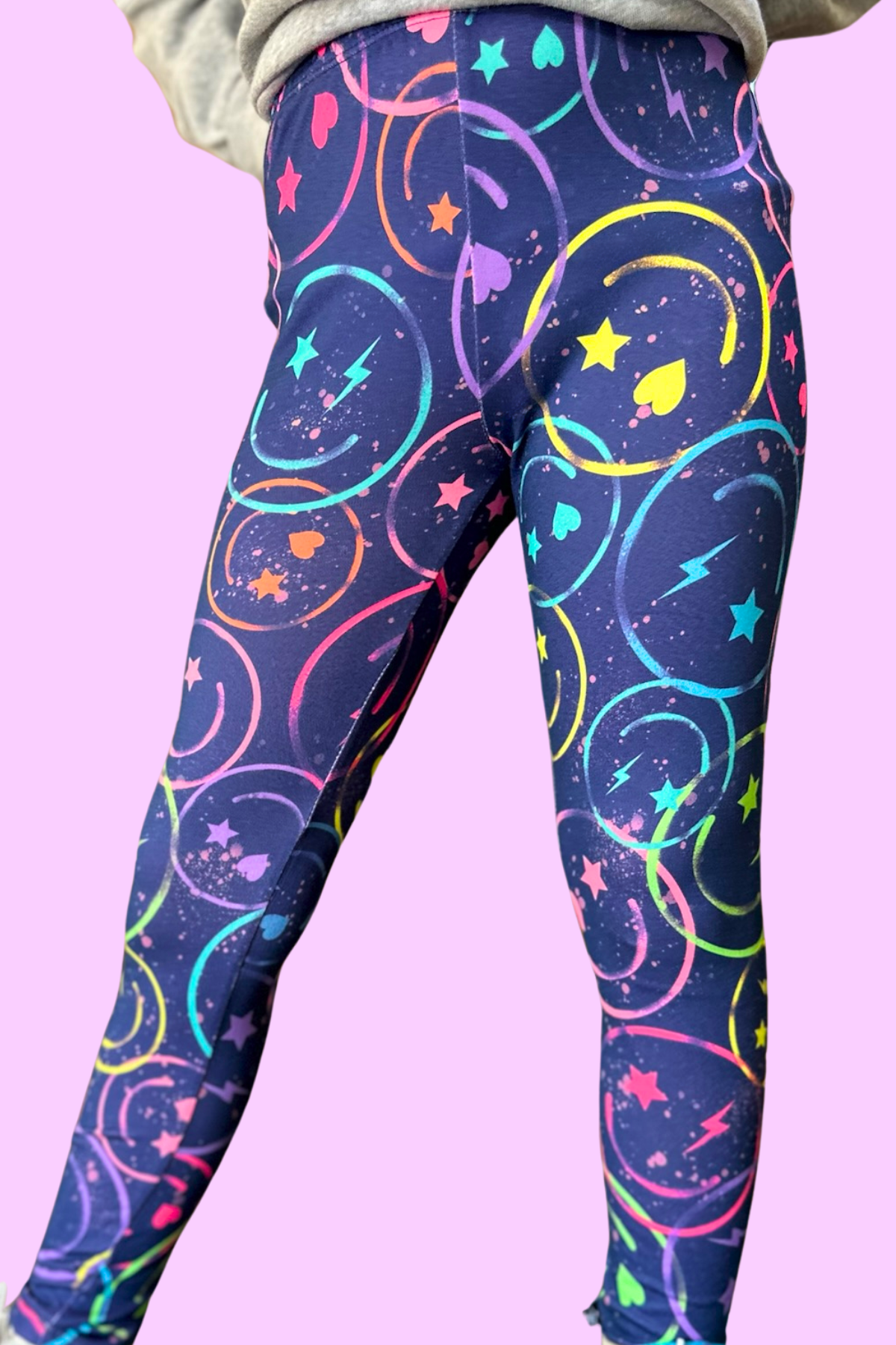 Simply Soft Long Legging - Denim Butterfly