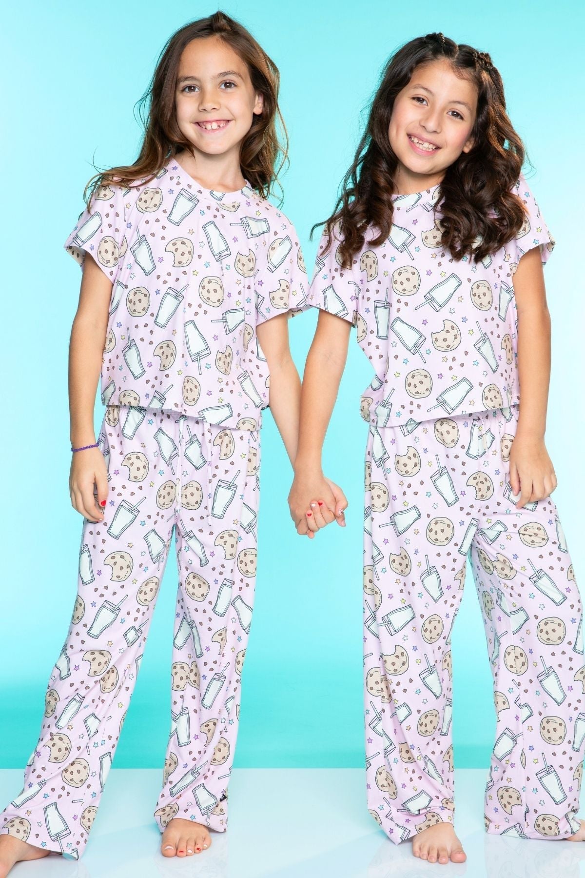 Simply Soft Easy Tee & Karate Pant - Dusty Pink Sticker Emojis