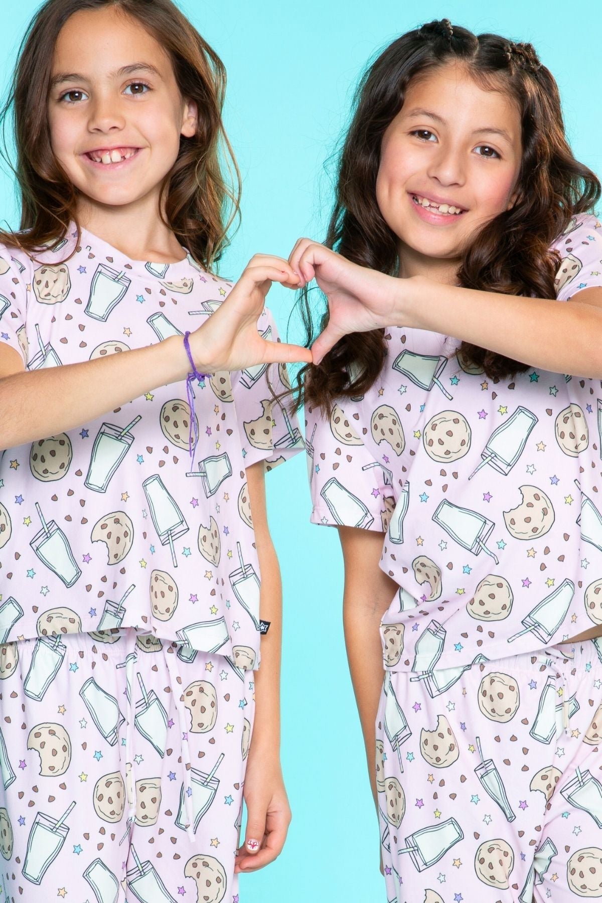 Simply Soft Easy Tee & Karate Pant - Dusty Pink Sticker Emojis