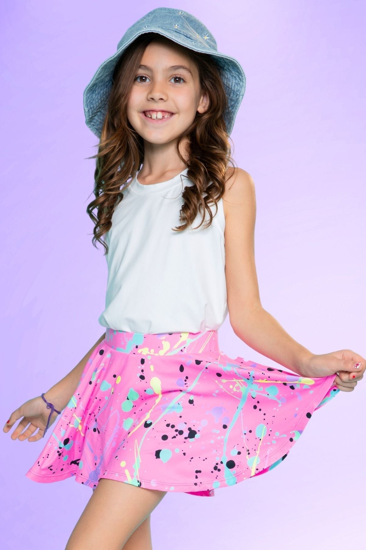 Simply Soft Skort - Pink Rainbow Gummy Bear - NEW!