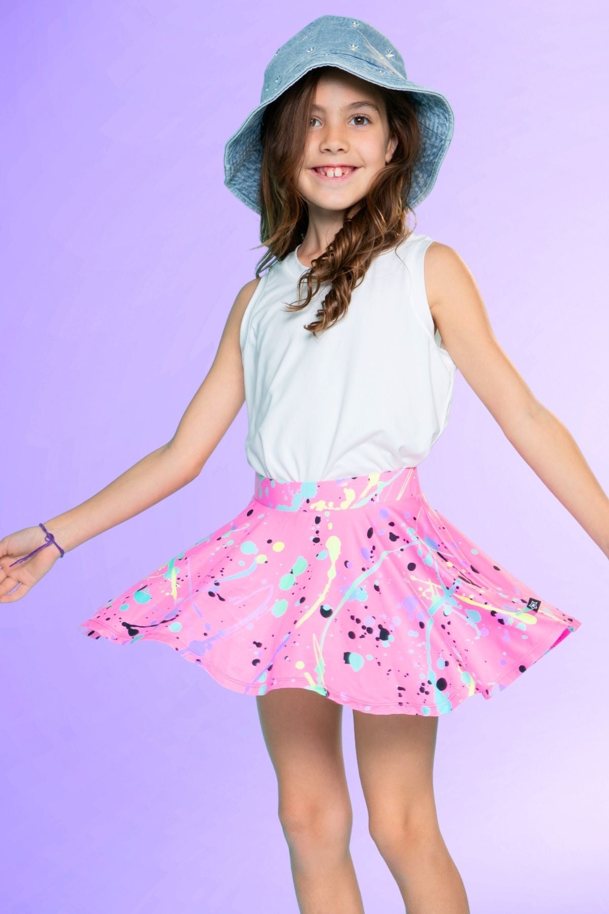Simply Soft Skort - Pink Rainbow Gummy Bear - NEW!