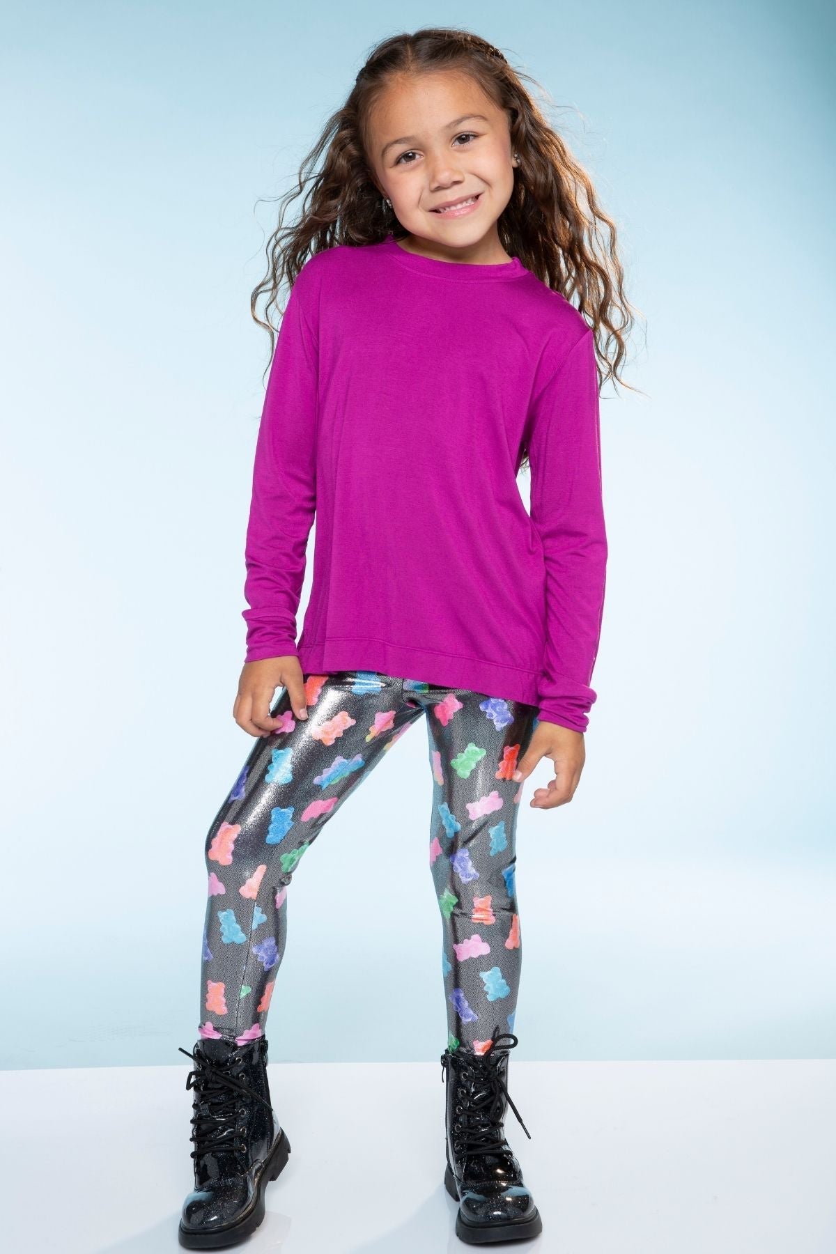Glitter Foil High Shine Legging - Taupe Leopard - NEW!