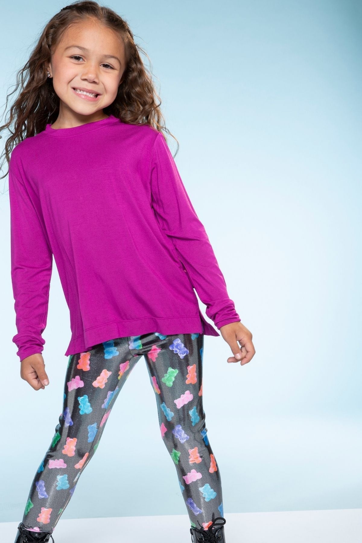 Glitter Foil High Shine Legging - Taupe Leopard - NEW!