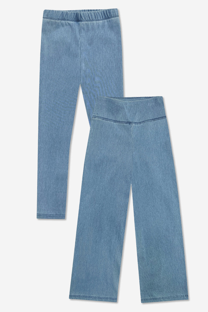 2-Pack Super Stretch Soft Denim Essential Combo - Vintage Blue Jean | Slim & Wide - NEW!