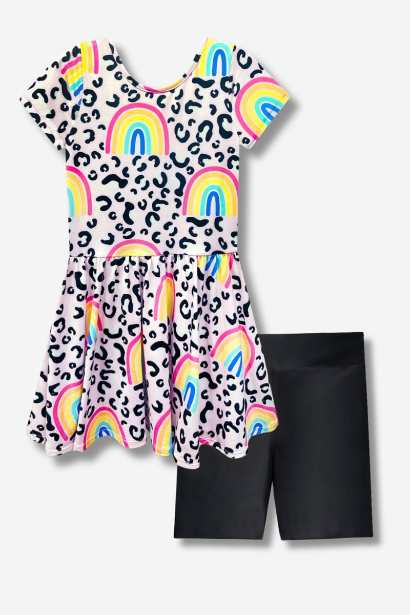 Multipack: Simply Soft Short Sleeve Be Happy Dress & High Shine Biker Short