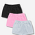 Neon Pink | Black | Heather Gray