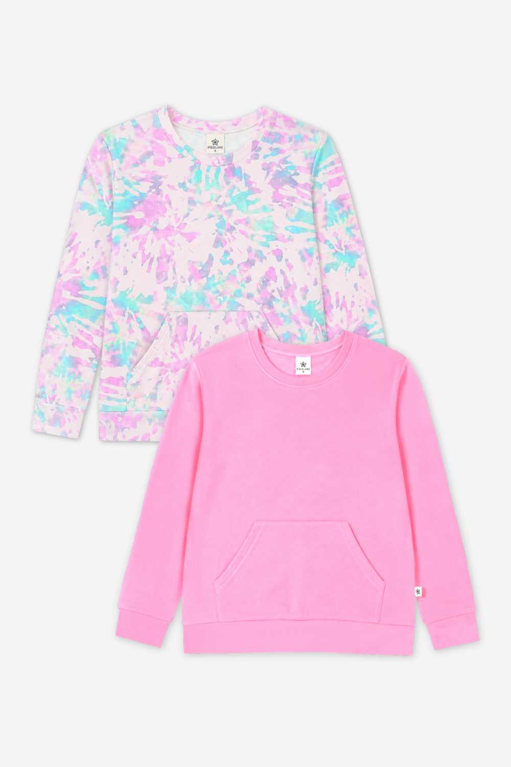 2-Pack Simply Soft Kanga Pocket Crew Top - Black | Dusty Pink - NEW!