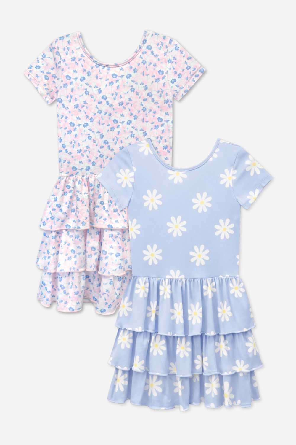 2-Pack Simply Soft Short Sleeve Dress - Pink Daisy Rainbow | Pastel Rainbow Unicorn - NEW!