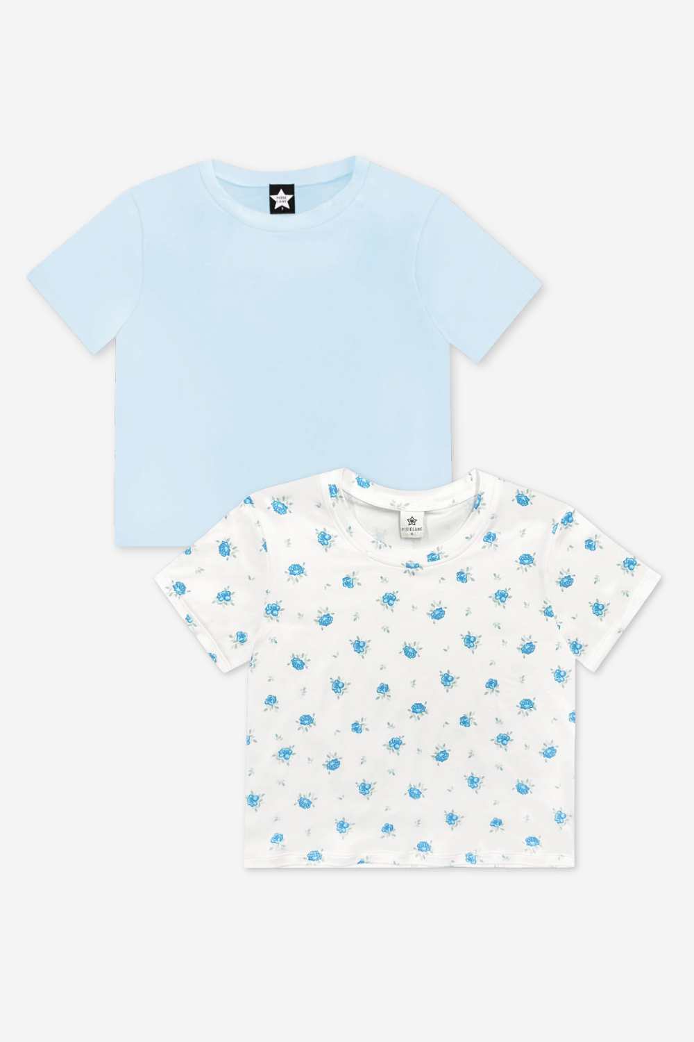 2 Pack Simply Soft Easy Tee - Sky Blue | Ivory Americana Bow - NEW!