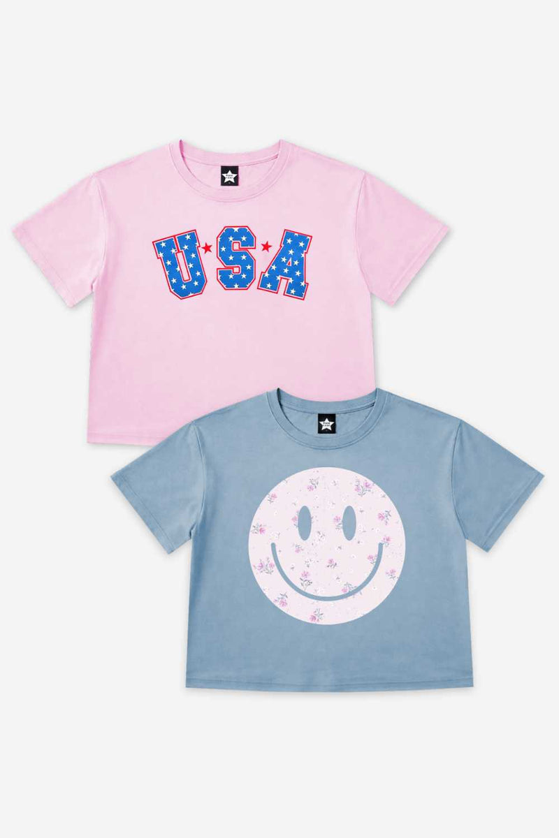 2-Pack Washed Cotton Drop Shoulder Tee
