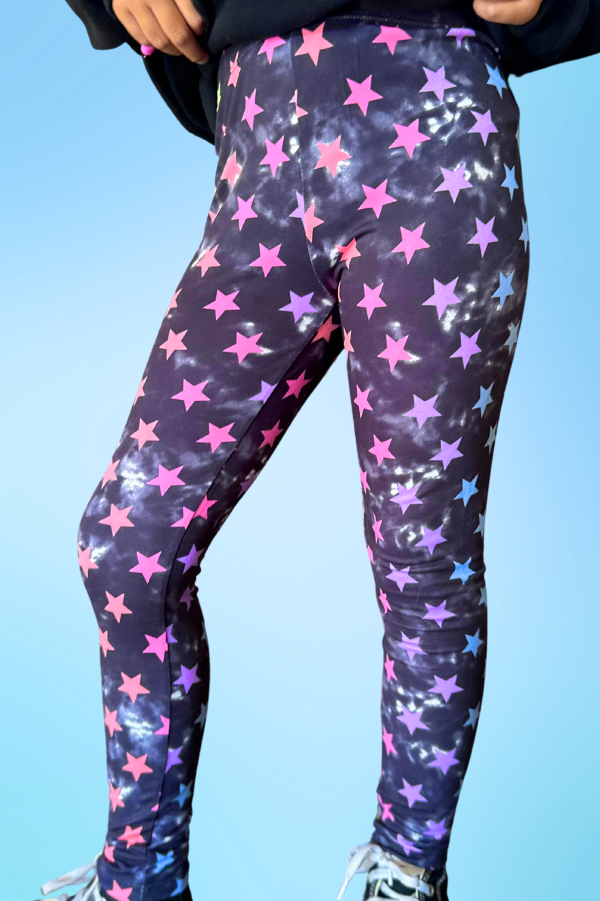 Simply Soft Long Legging - Purple Graffiti Rainbow