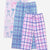 Pink Bows | Pink Navy Plaid | Denim Lt Pink Plaid