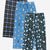 Black White Blue Plaid | Vintage Blue Puppy | Black Multi Sports