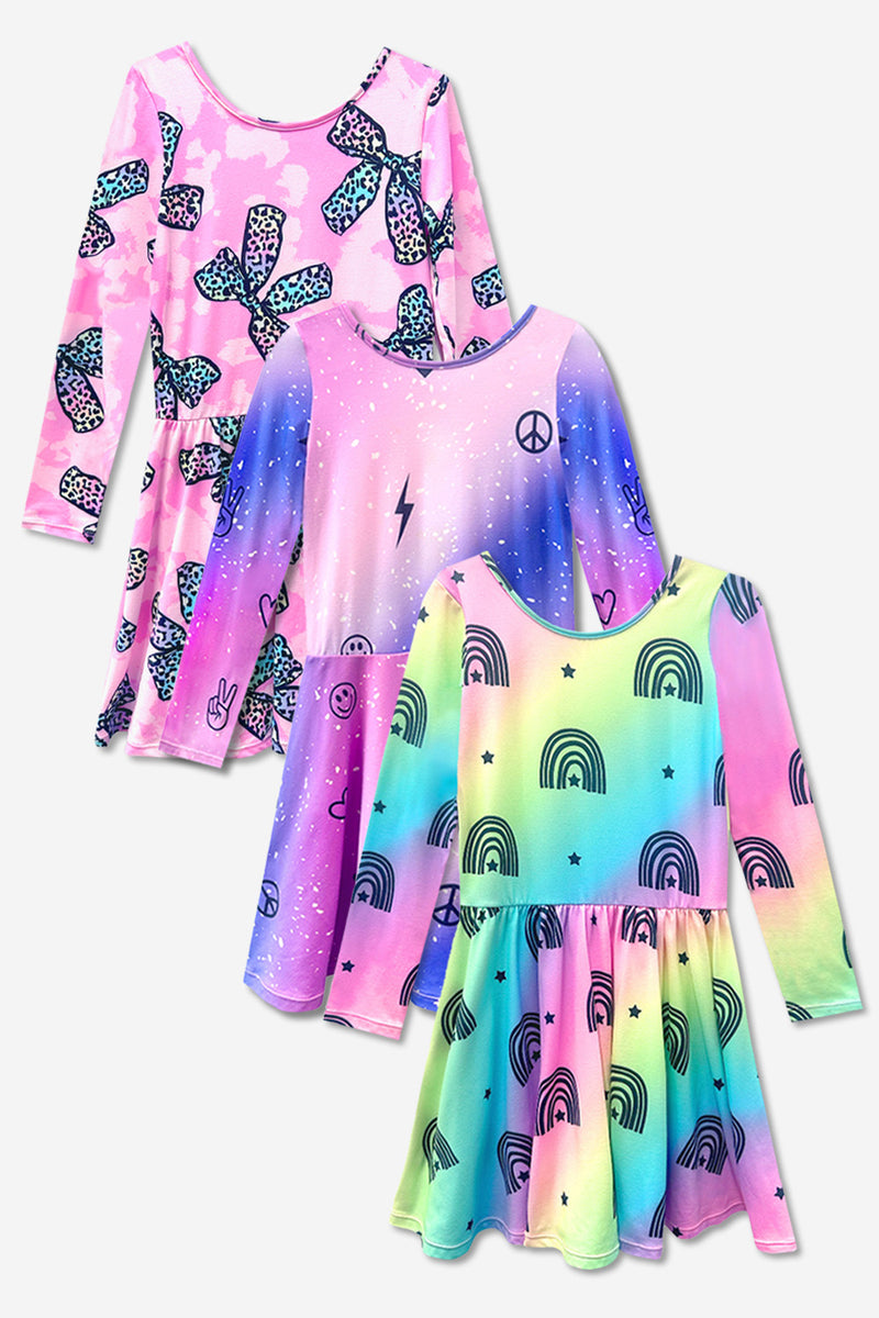 3-Pack Simply Soft L/S Dress
