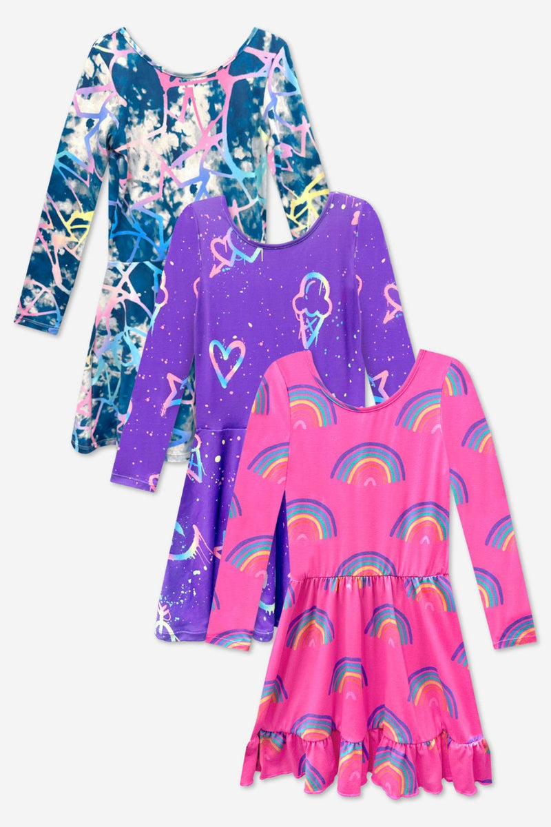 3-Pack Simply Soft L/S Dress.