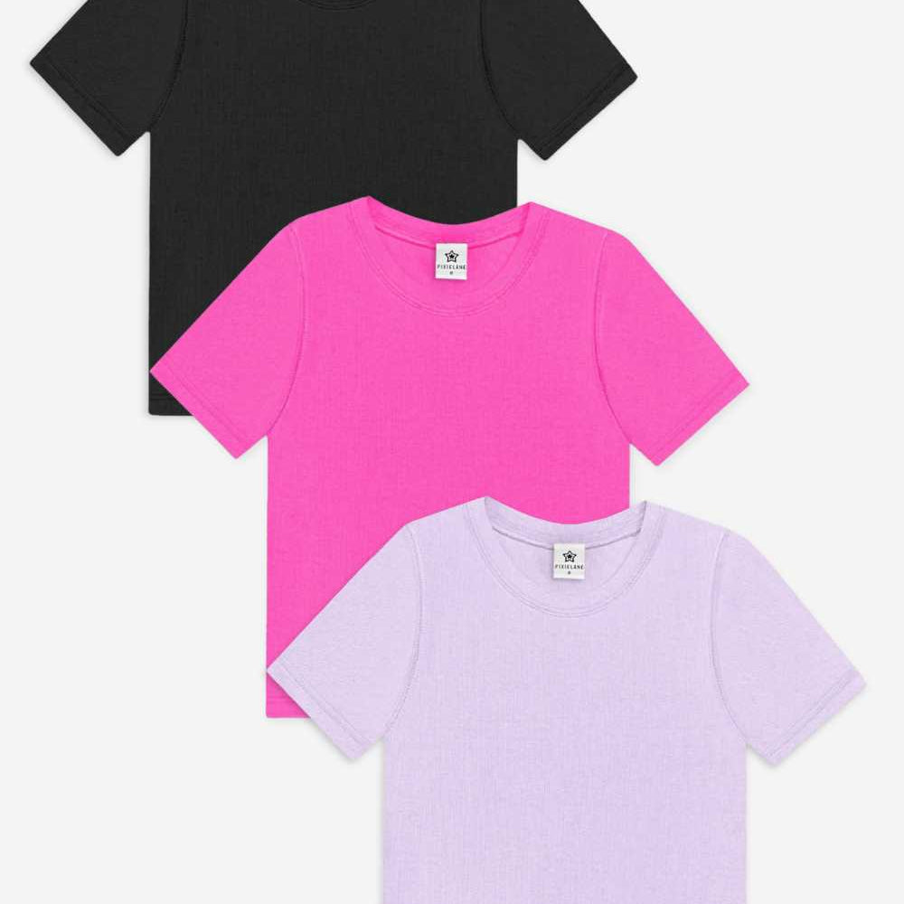 3-Pack Ultra-Soft Ribbed Fitted Tee