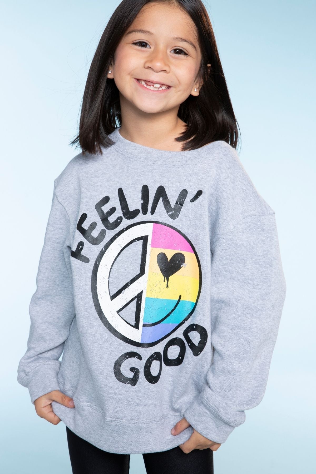 Cotton Soft French Terry Oversized Sweatshirt - Neon Violet Sequin Bear