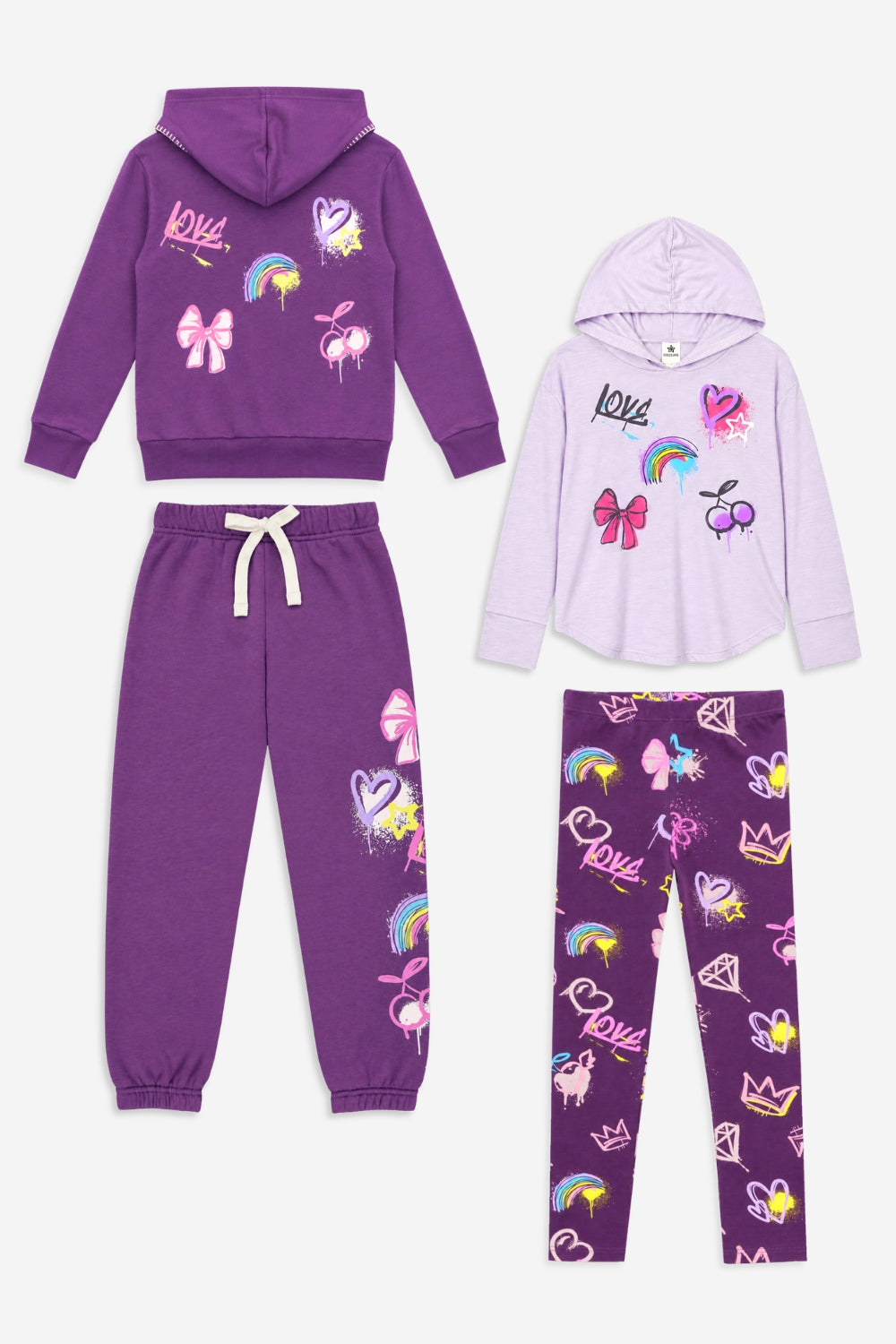 4 Pack Graffiti Emoji Set - Dk Purple Graffiti | Lavender Graffiti | Dk Purple Graffiti | Dk Purple Graffiti- NEW!