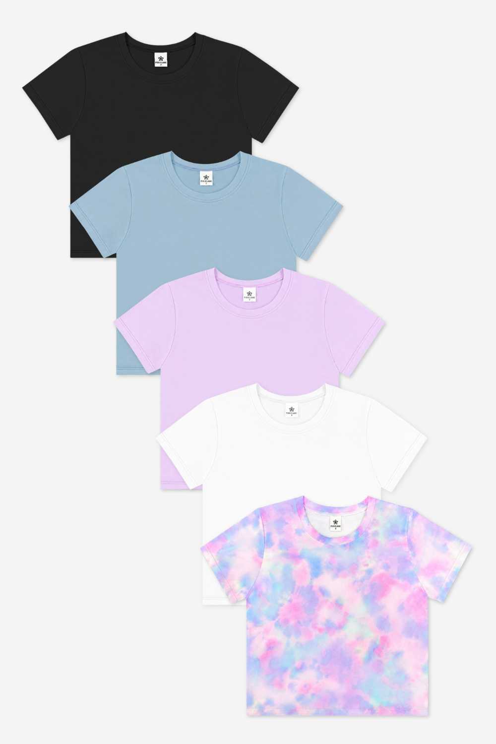 5 Pack Simply Soft Easy Tee - Dusty Pink | White | Blush Tie Dye | Black | Neon Pink - NEW!