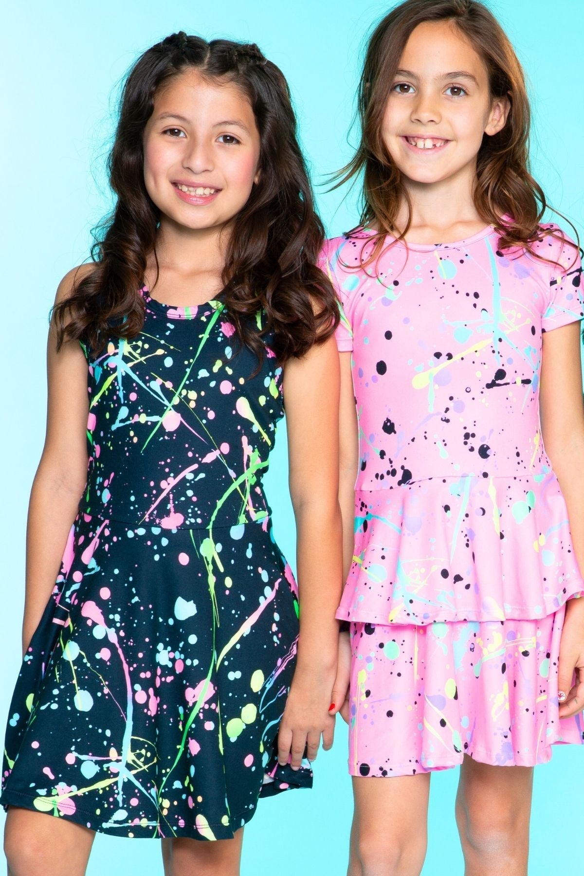 Simply Soft Racerback Skater Dress - Denim Rainbow Gummy