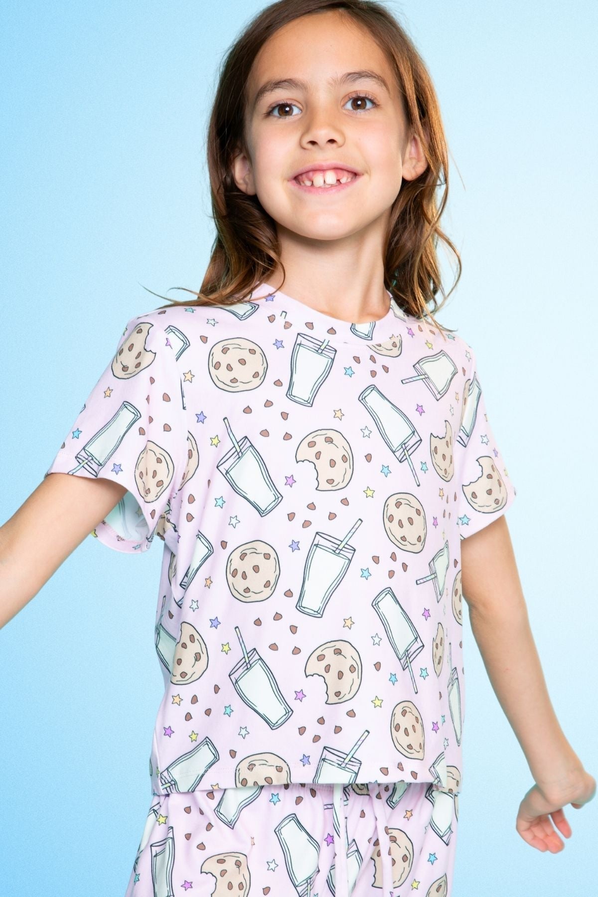 Simply Soft Easy Tee & Karate Pant - Dusty Pink Sticker Emojis