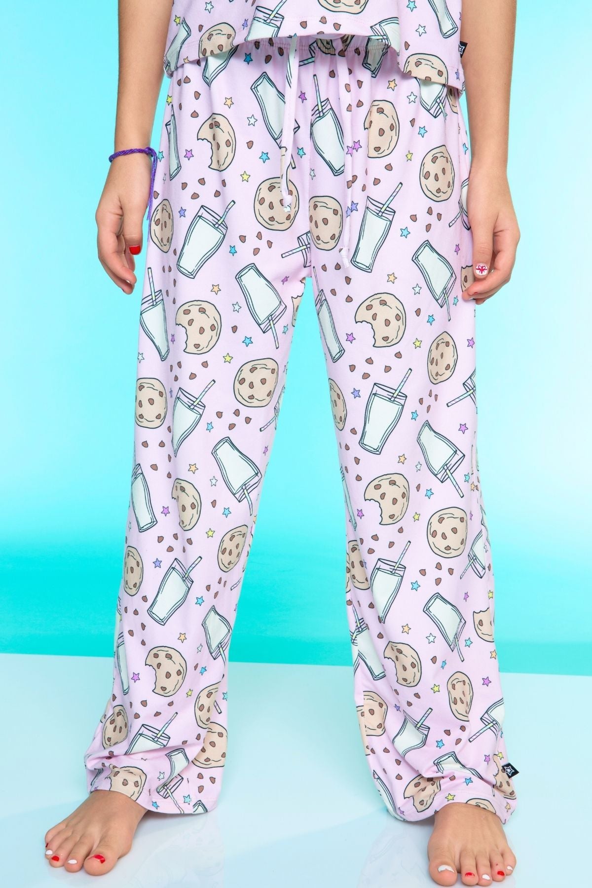 Simply Soft Easy Tee & Karate Pant - Dusty Pink Sticker Emojis