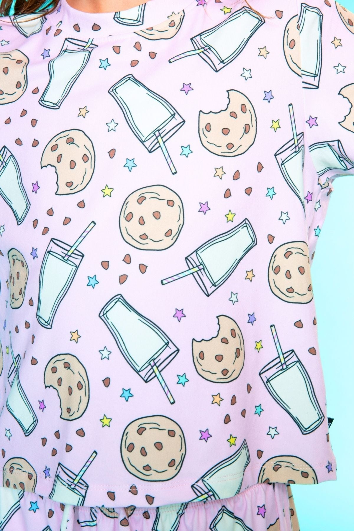 Simply Soft Easy Tee & Karate Pant - Dusty Pink Sticker Emojis