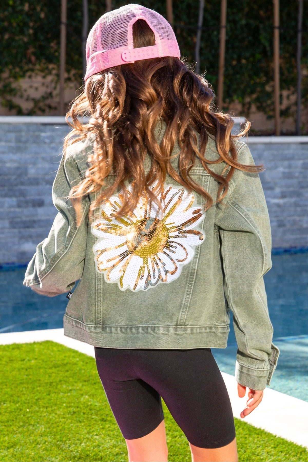 Simply Soft Luxe Biker Short - Black Butterfly Rhinestone