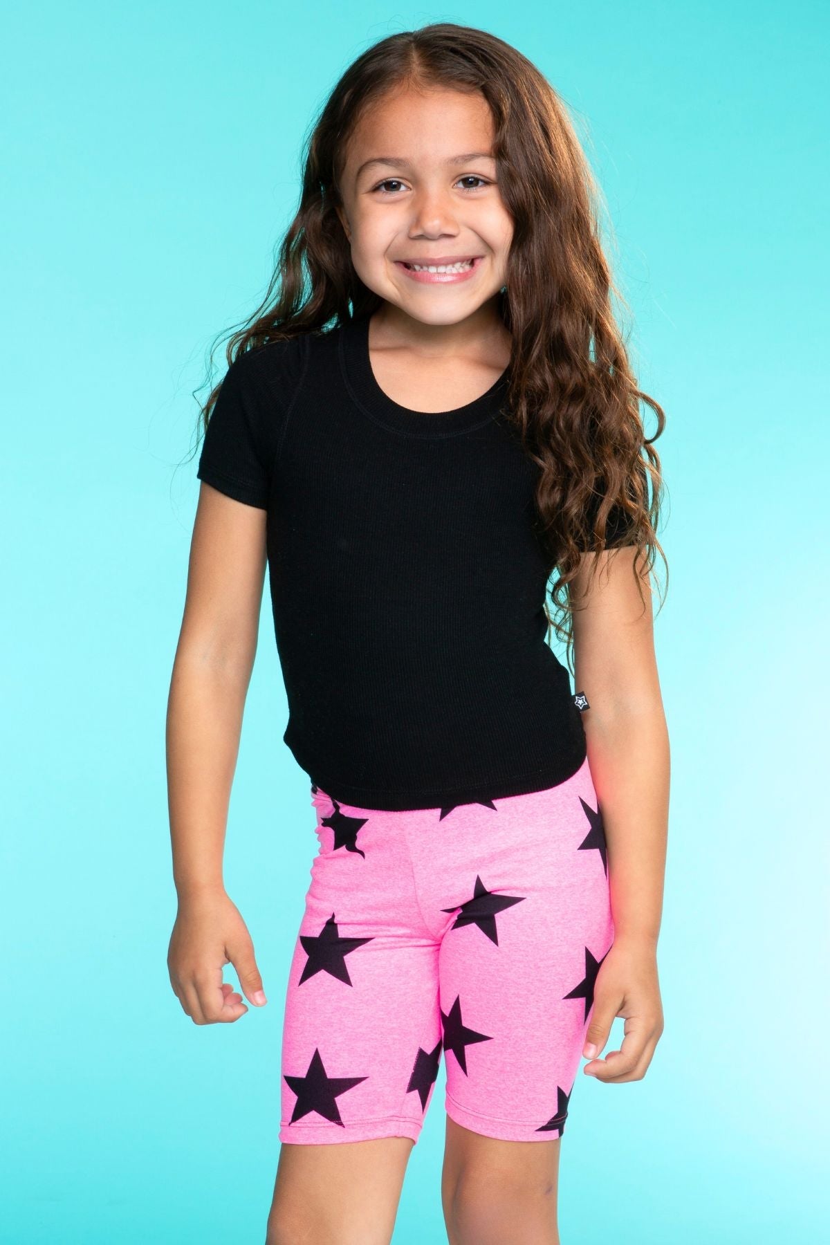 Simply Soft Luxe Biker Short - Black Butterfly Rhinestone