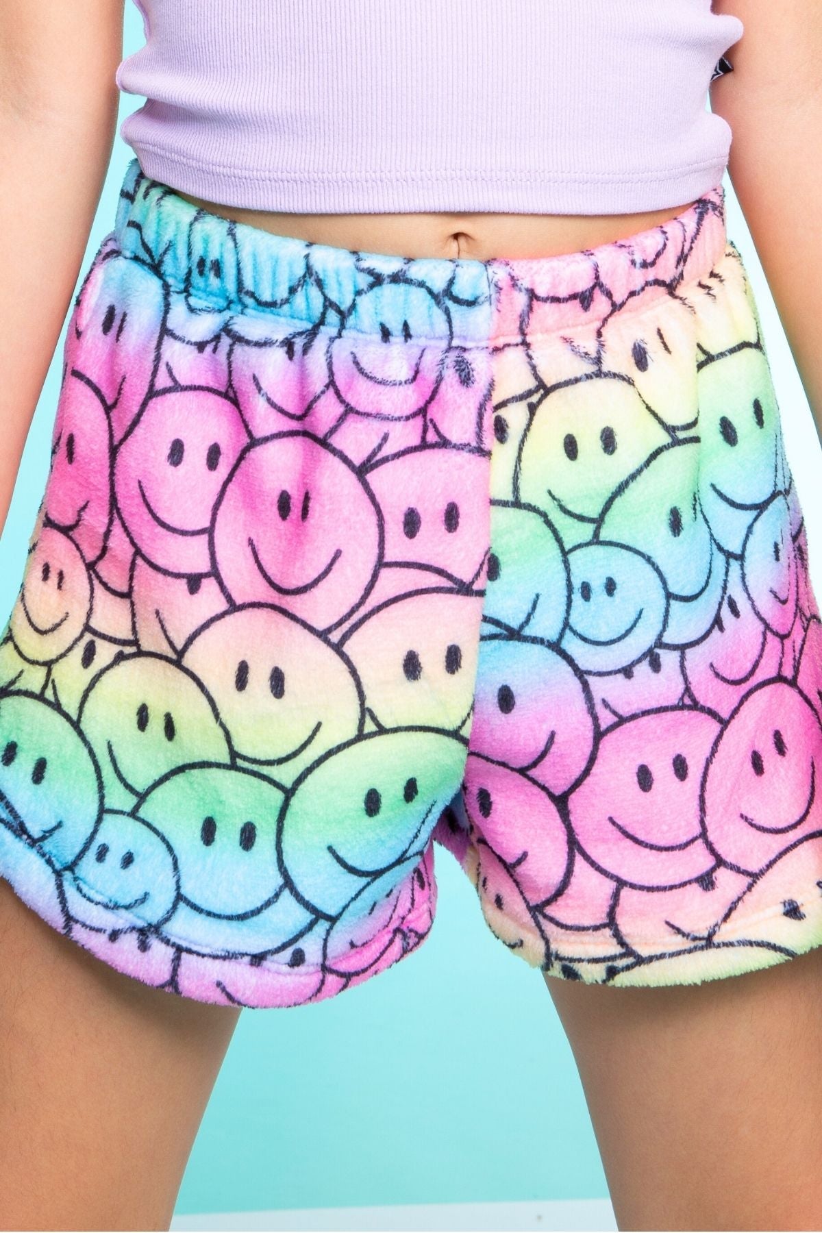 Fuzzy Plush Dolphin Short - Pink Moon Stars
