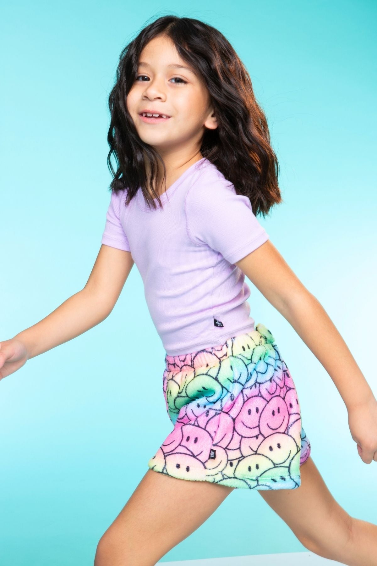 Fuzzy Plush Dolphin Short - Pink Moon Stars
