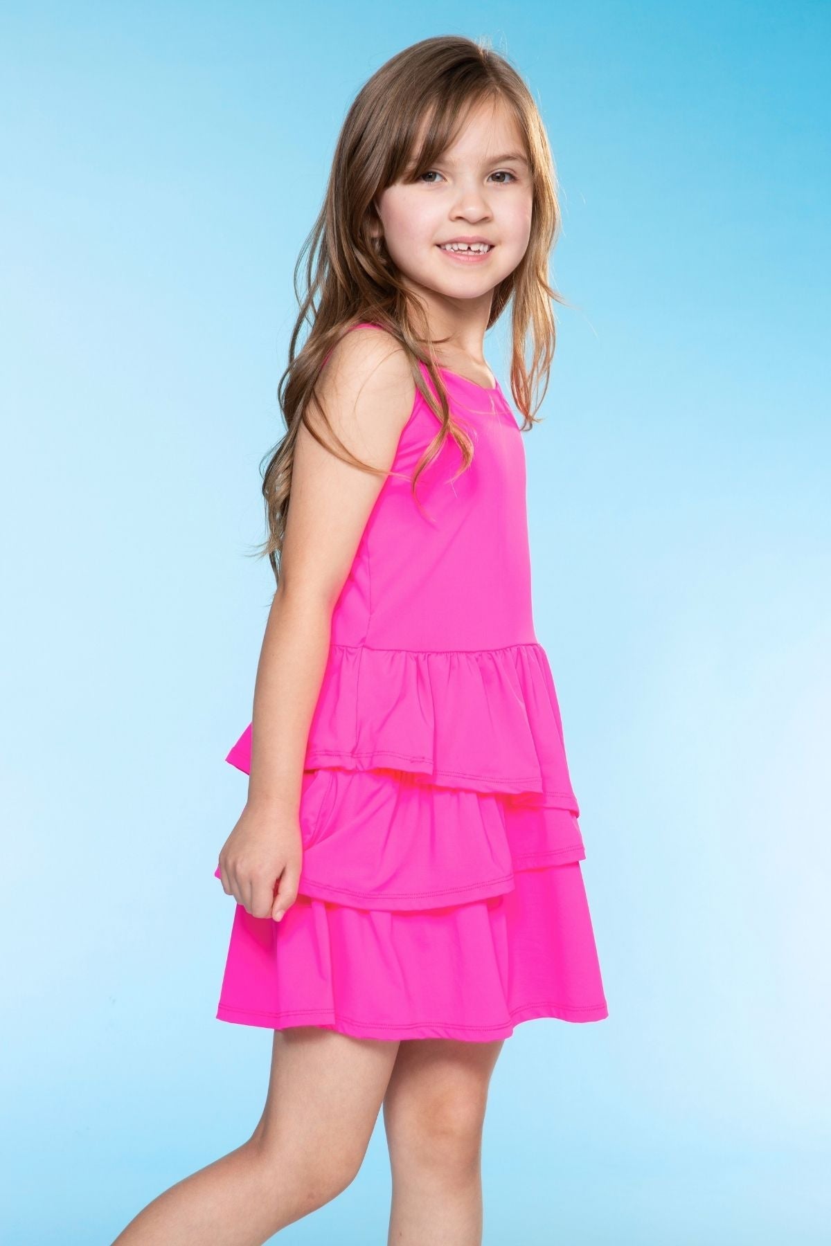 Air Swift Asymmetrical Tank Dress - Pink Rose Floral - NEW!