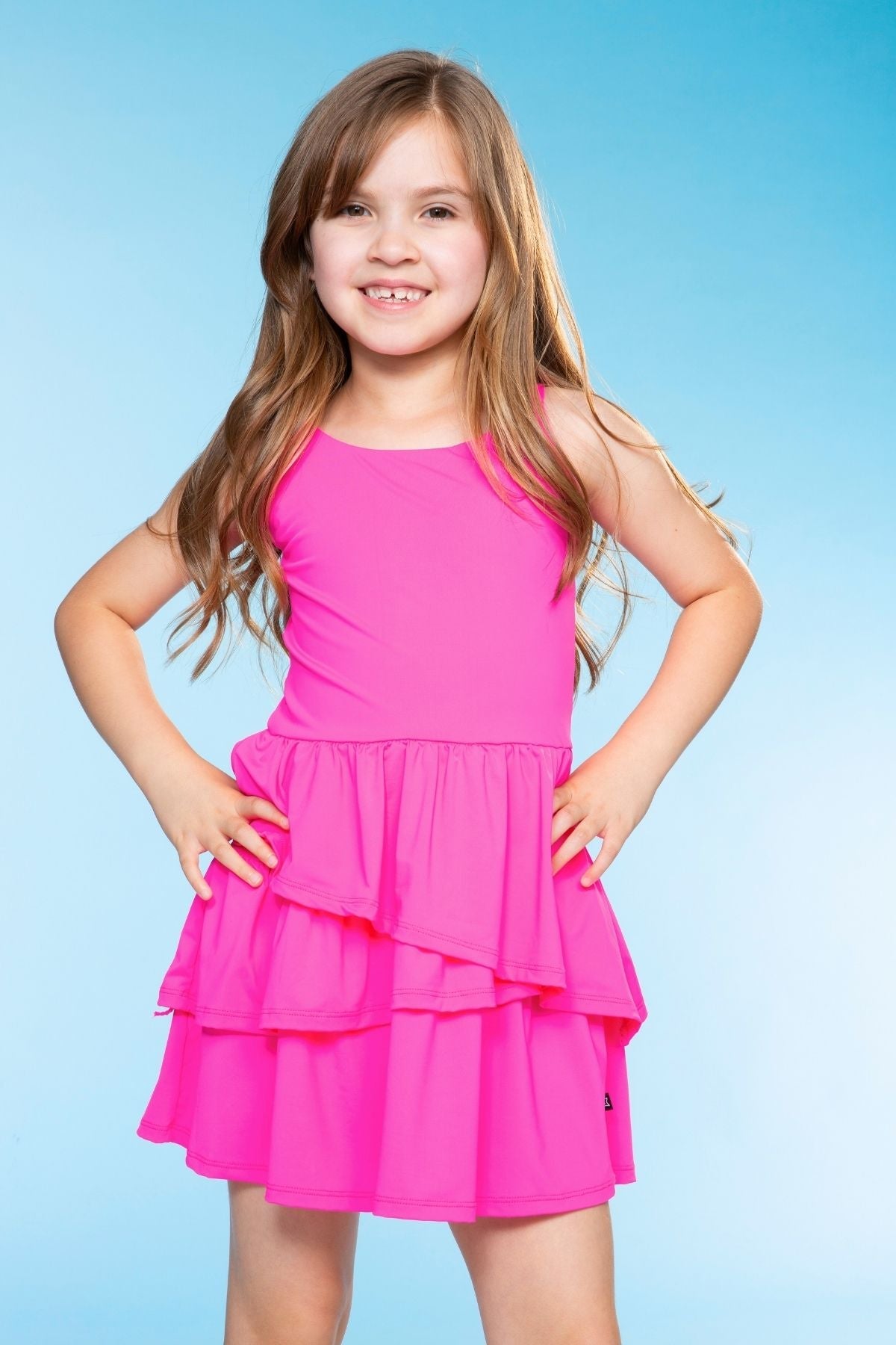 Air Swift Asymmetrical Tank Dress - Pink Rose Floral - NEW!