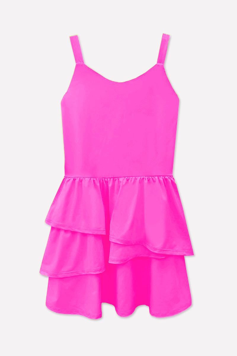 Air Swift Asymmetrical Tank Dress - Pink Rose Floral - NEW!