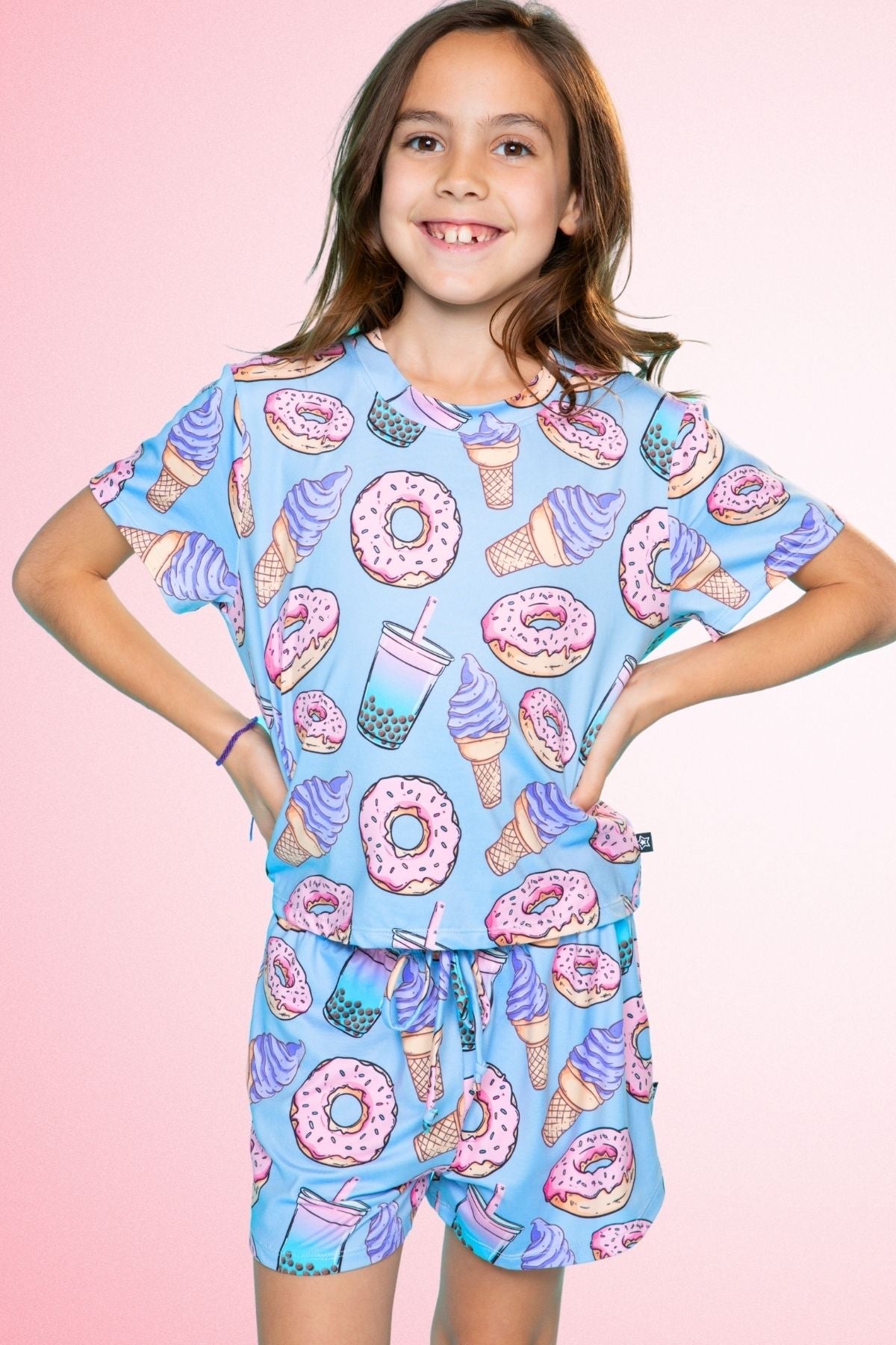 Simply Soft Easy Tee & Dolphin Short - Pink Stripe Euro Summer - NEW!