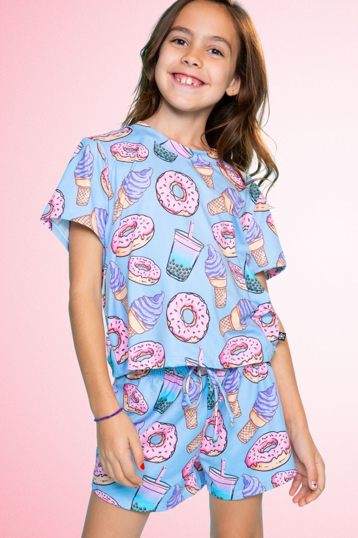 Simply Soft Easy Tee & Dolphin Short - Pink Stripe Euro Summer - NEW!