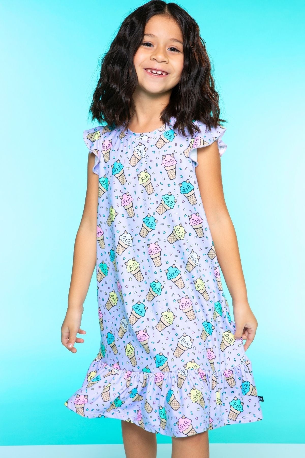 Simply Soft Flutter Sleeve Lounge Dress - Light Pink Makeup