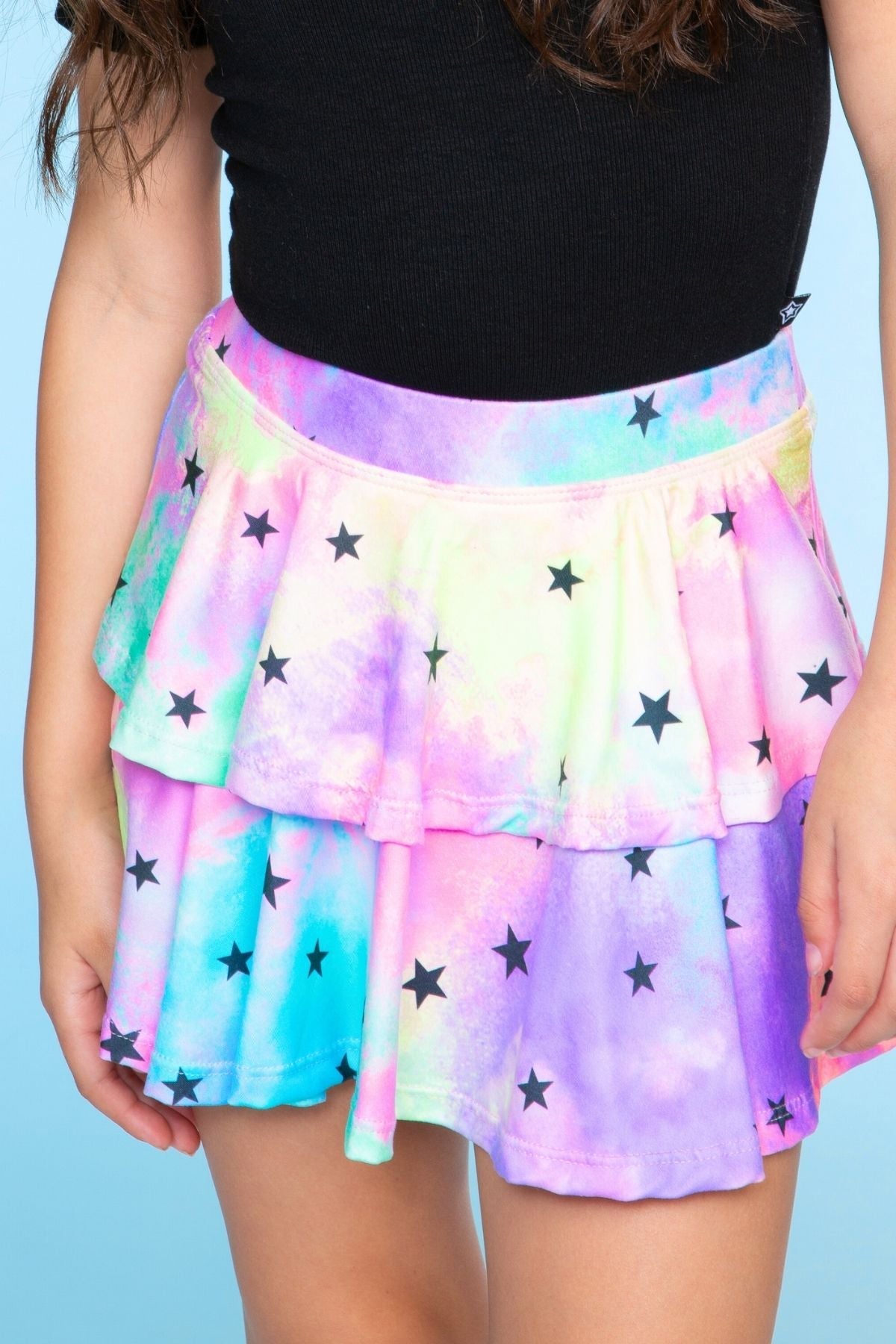 Simply Soft Double Ruffle Skort - Light Blue Daisy - NEW!