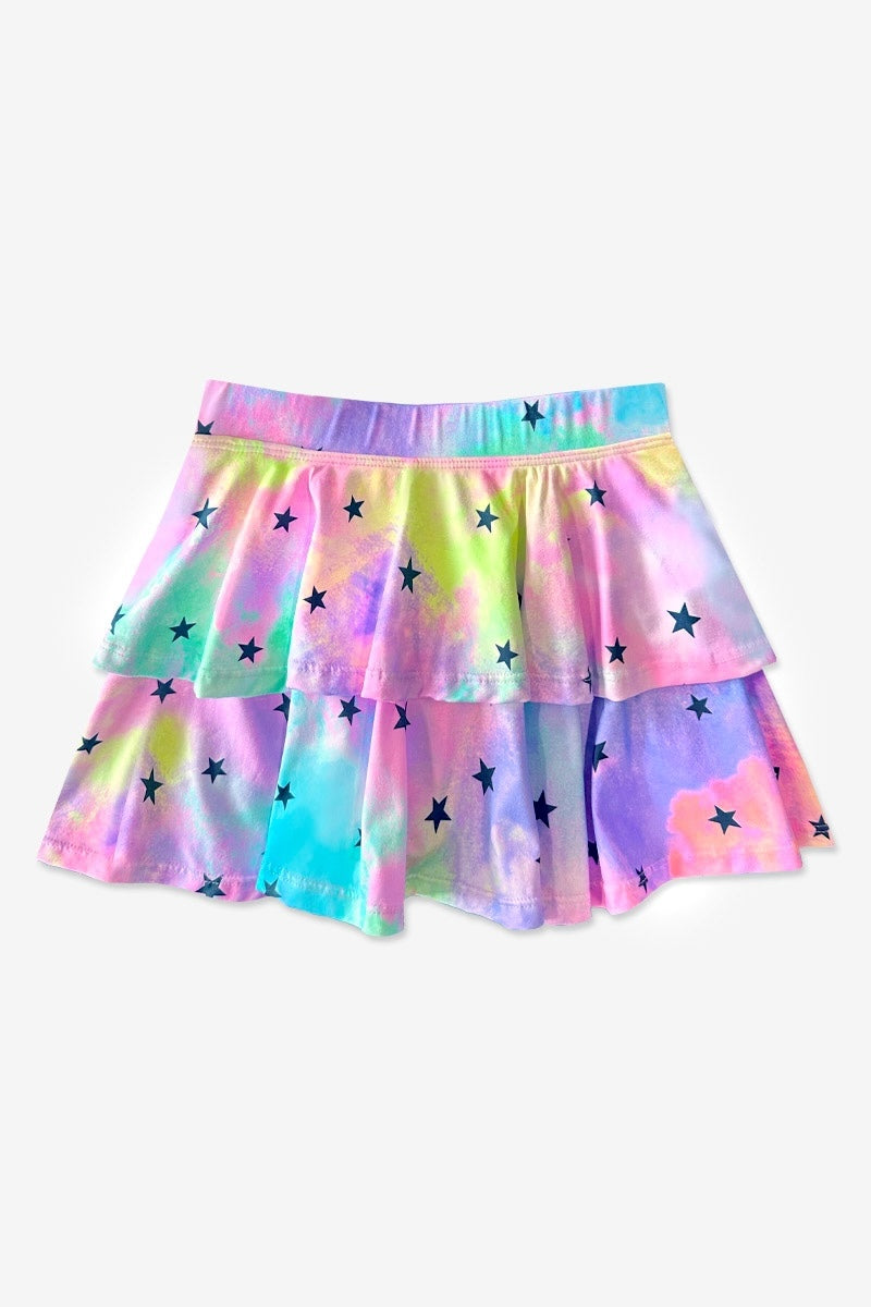 Simply Soft Double Ruffle Skort - Light Blue Daisy - NEW!