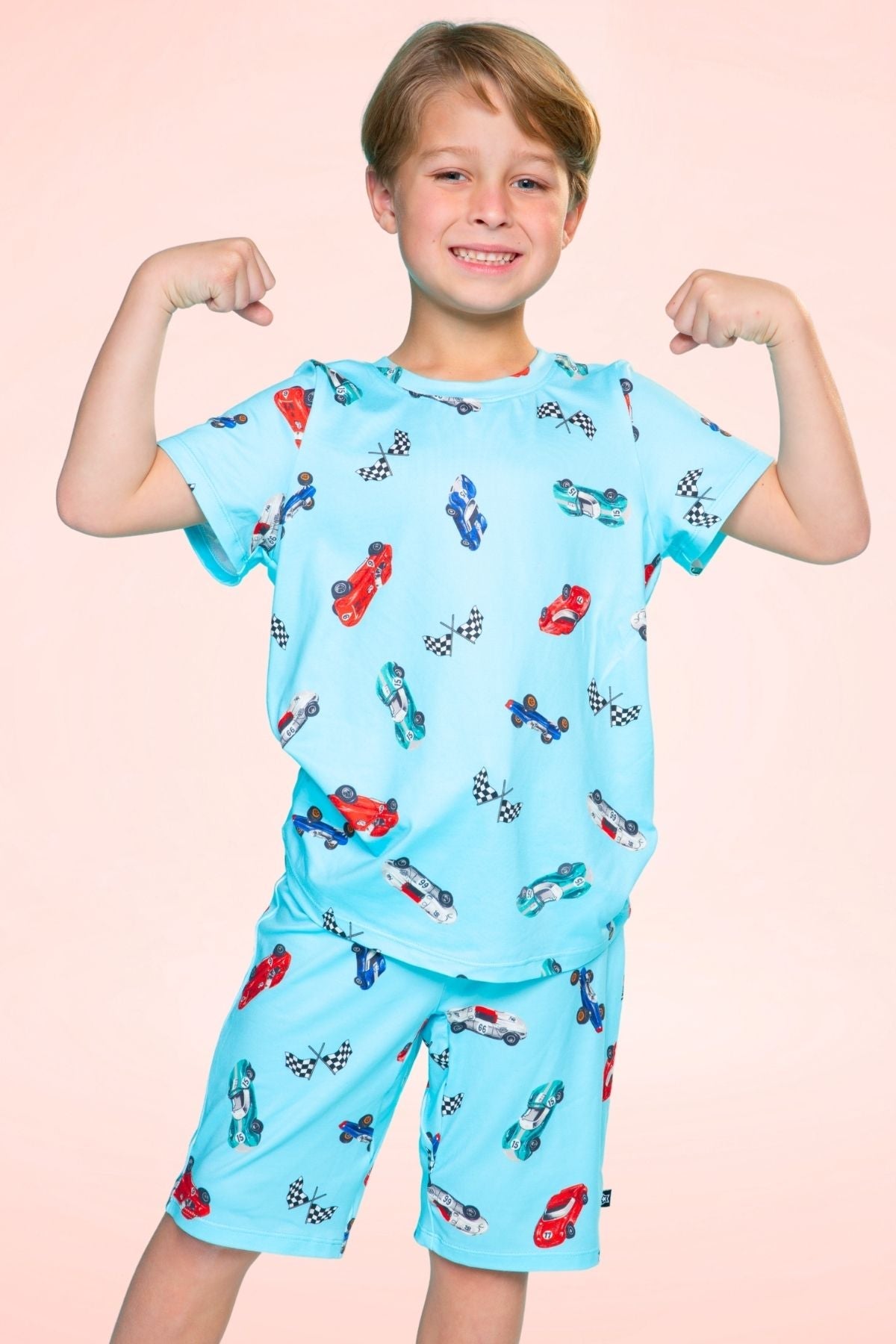 Simply Soft Short Sleeve Tee & Lounge Short - Blue Pizza