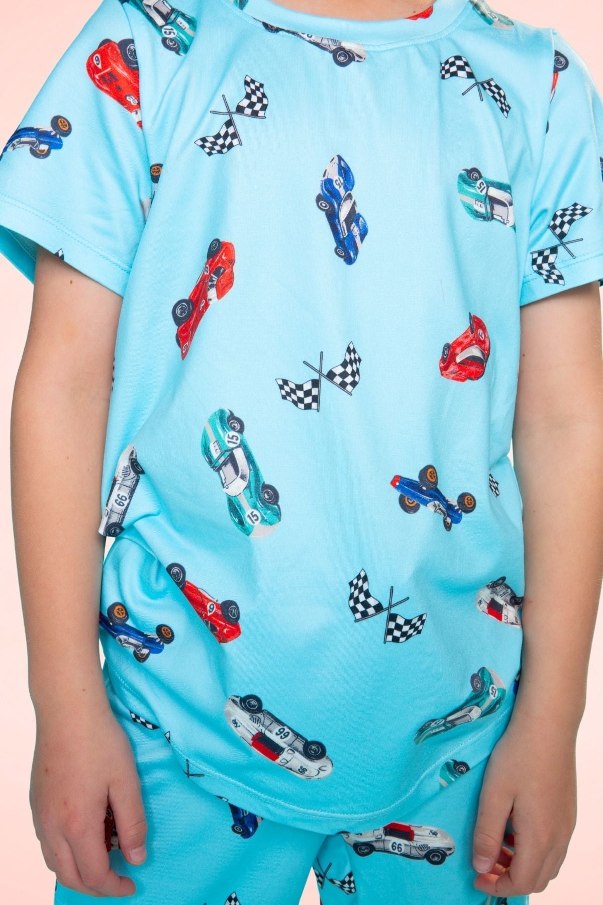 Simply Soft Short Sleeve Tee & Lounge Short - Blue Pizza