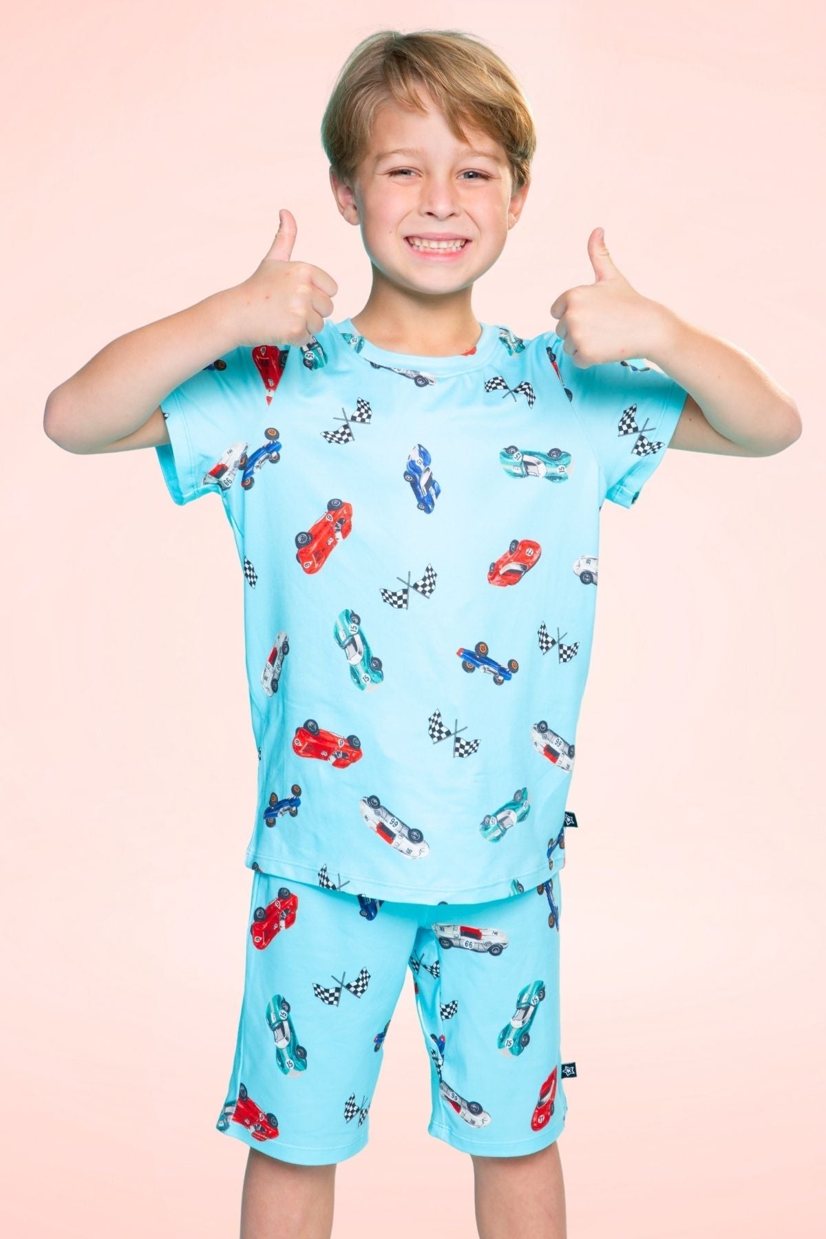 Simply Soft Short Sleeve Tee & Lounge Short - Blue Pizza