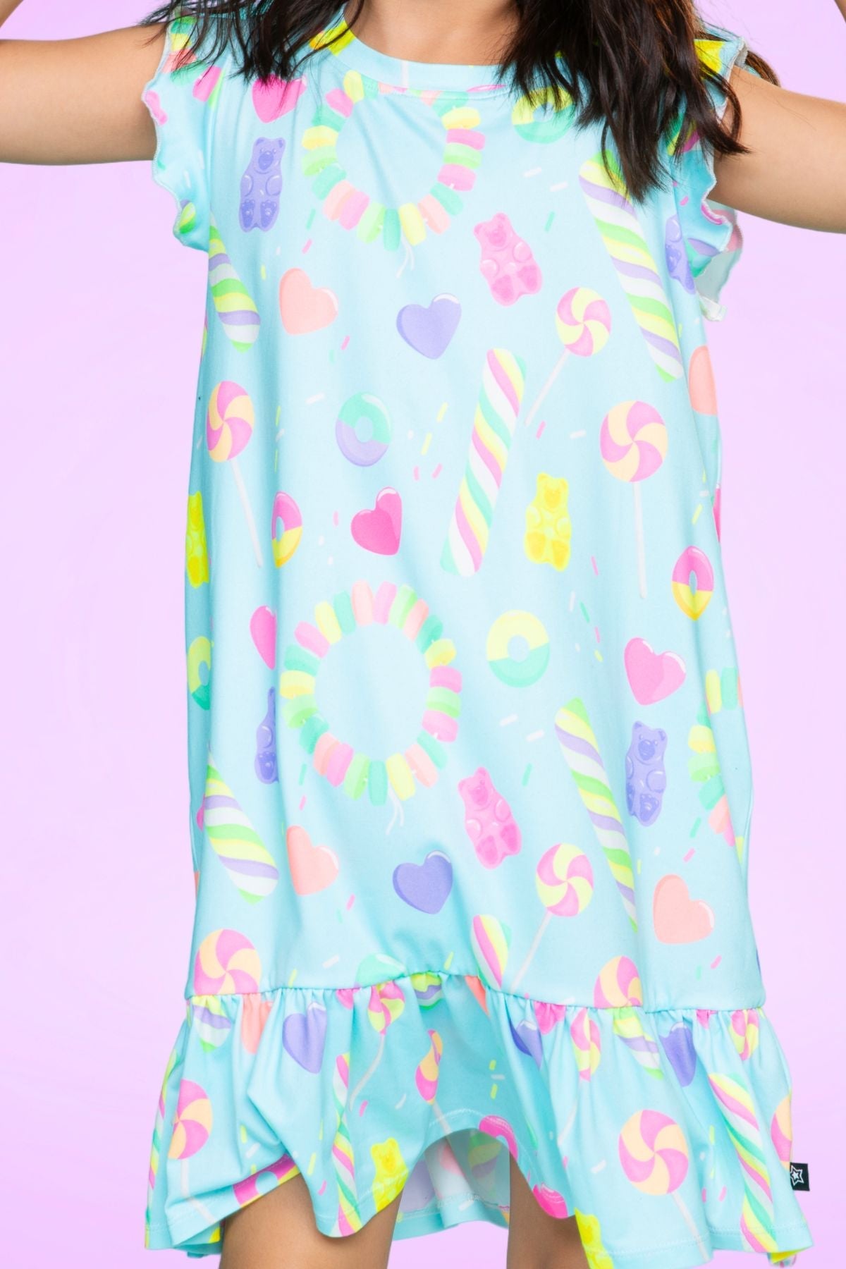 Simply Soft Flutter Sleeve Lounge Dress - Light Pink Makeup
