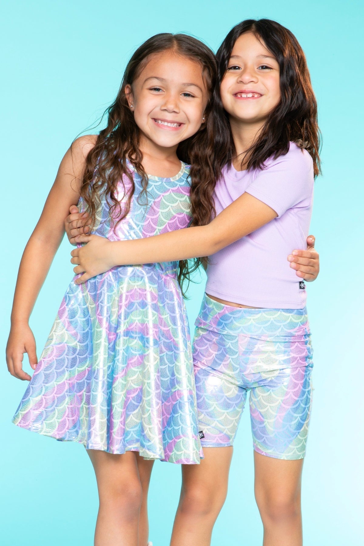 High Shine Biker Short - Pink Glitter