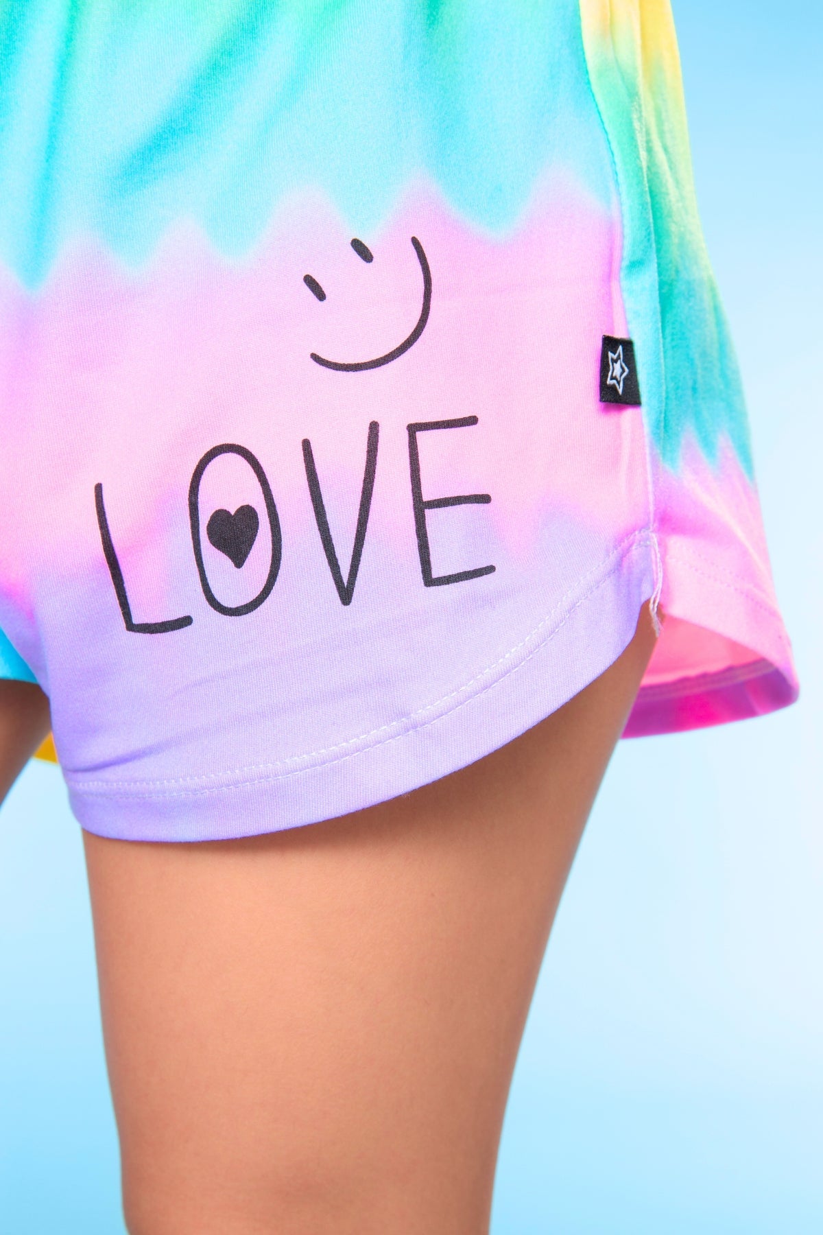 Simply Soft Easy Tee & Dolphin Short Set - Lt Blue Pink Foil Ice Cream
