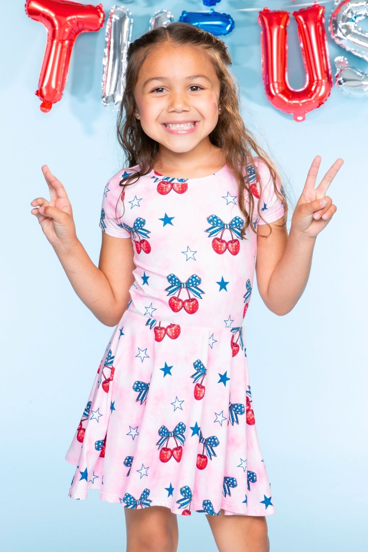 Simply Soft Short Sleeve Scoop Back Be Happy Dress - Neon Pink Sketch Emoji - NEW!