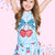 Blue Tie Dye Cherry Bow