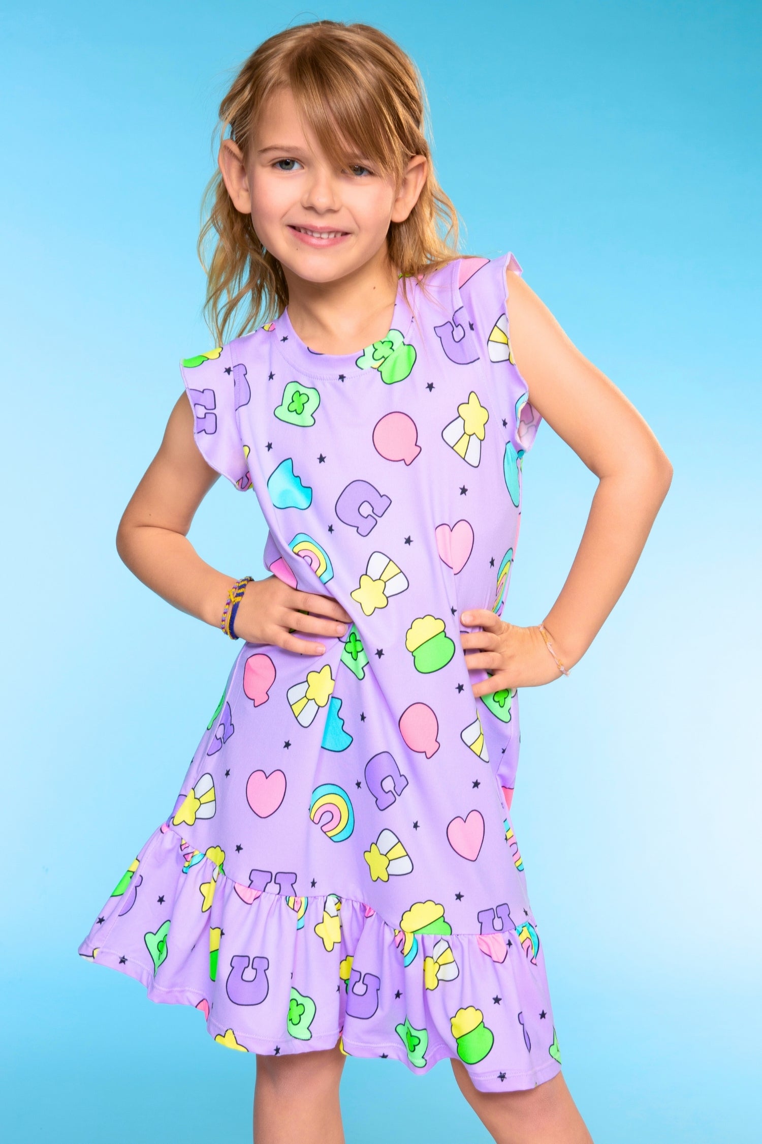 Simply Soft Flutter Sleeve Lounge Dress - Light Pink Makeup